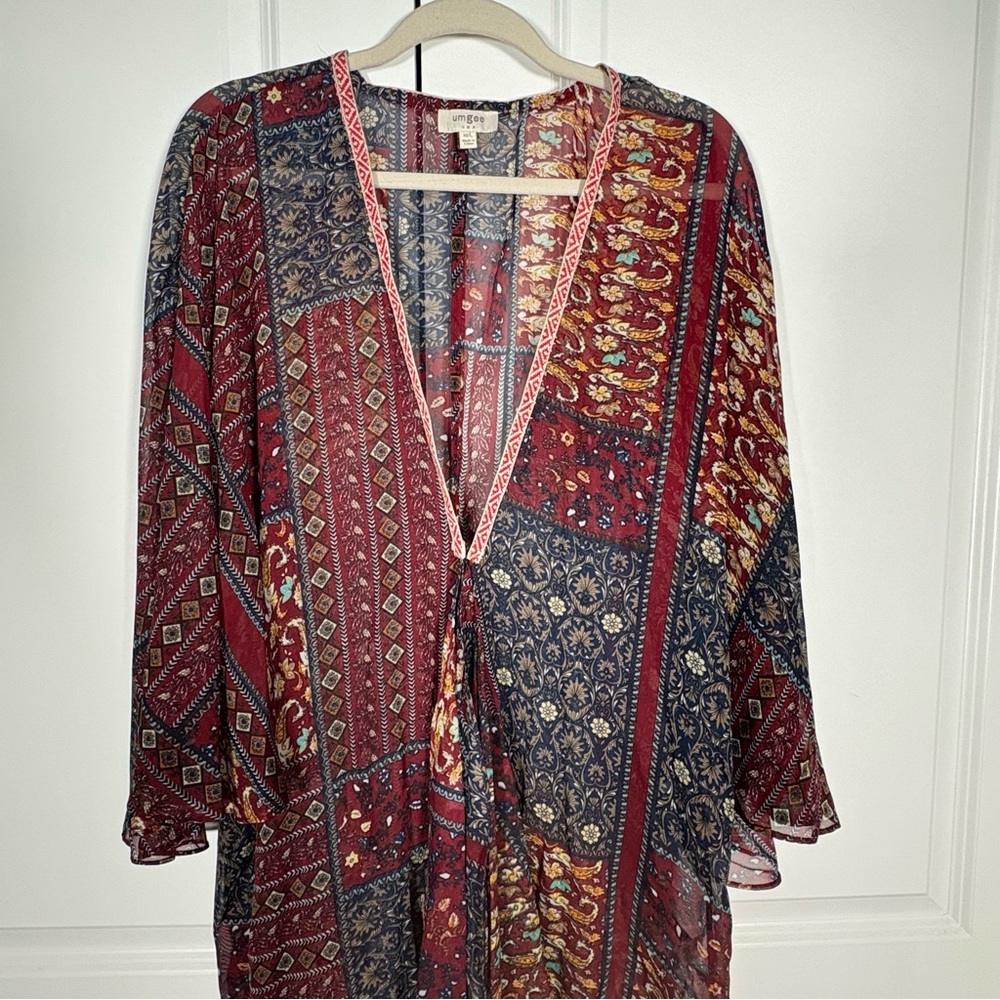 Umgee Patchwork Print Shawl / Wrap - image 2